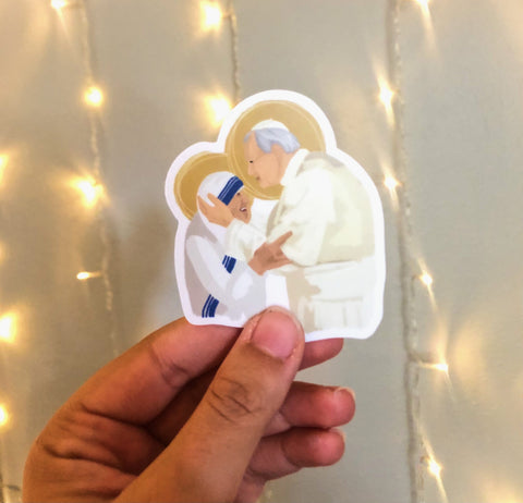 St. John Paul II & St. Teresa of Calcutta Sticker